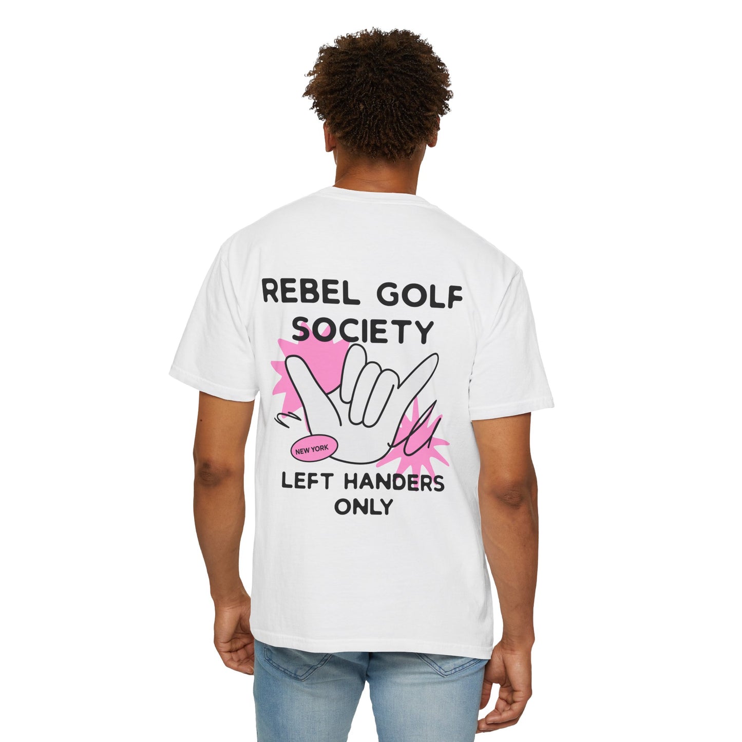 Rebel Golf Society Left Handers T-Shirt - Unisex Garment-Dyed Tee